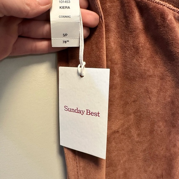 NWT Aritzia Sundays Best Kiera Velour Pants - Picture 4 of 4